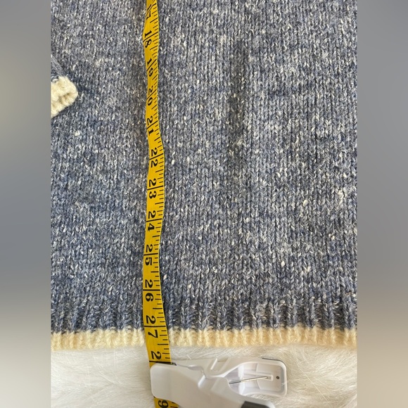 Vintage LL Bean Women's Heather Blue roll neck Sweater XL - Picture 14 of 14
